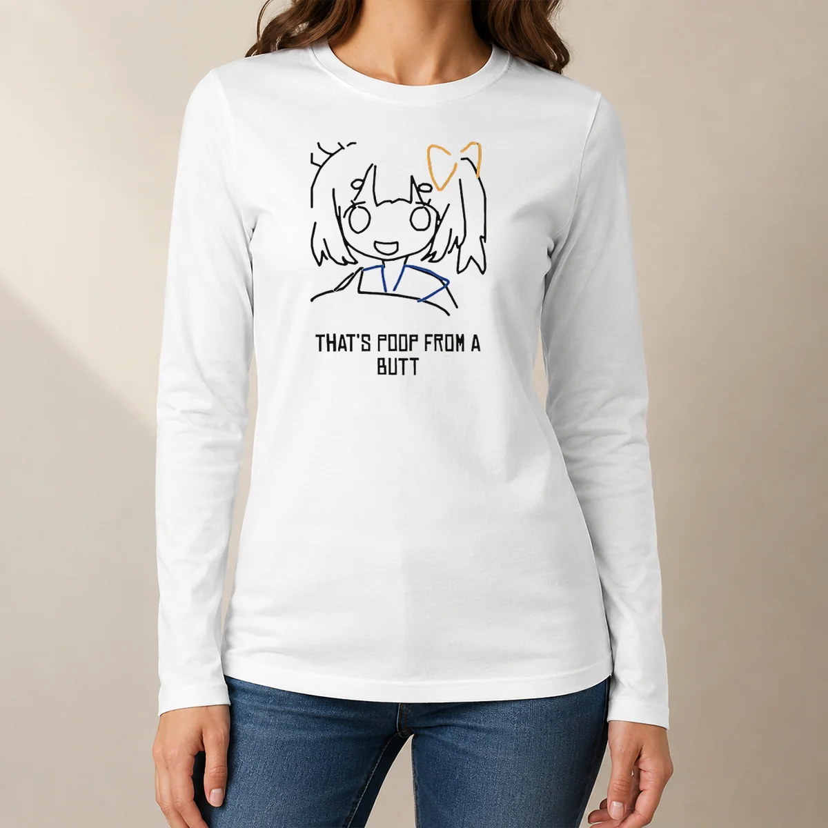 Funny That'S Poop From A Butt Anime Long Sleeve Shirt