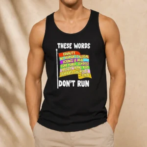 Funny These Words Equality No Human Is Illegal Science Is Real Fund Public Schools Tank Top