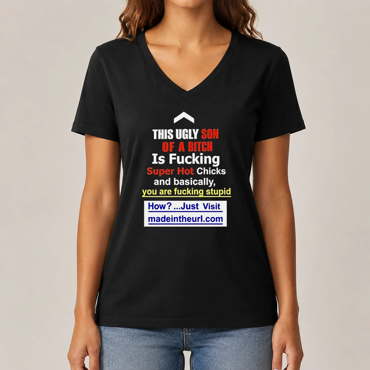 Funny This Ugly Son Of A V-Neck Shirt Funny This Ugly Son Of A V-Neck Shirt