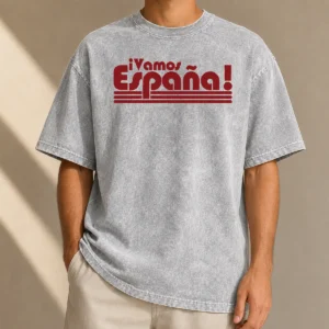 Funny Vamos Espana Spanish Flag Spain Pride Washed T-Shirt