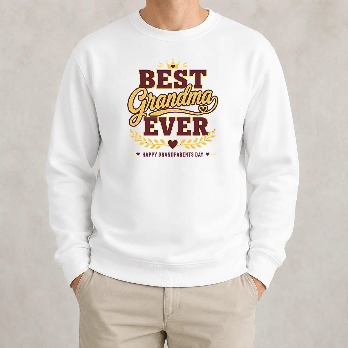 Good Hot Grandparents Day Best Grandma Ever Typography Sweater