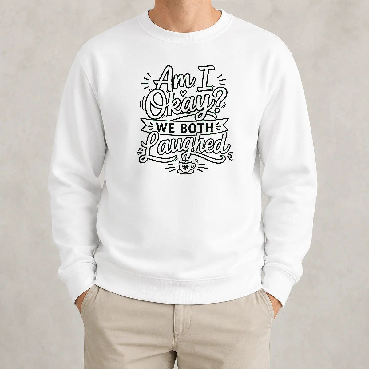 Good Hot Halloween Coffee Quote Line Art Sweater