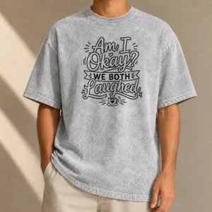 Good Hot Halloween Coffee Quote Line Art Washed T-Shirt