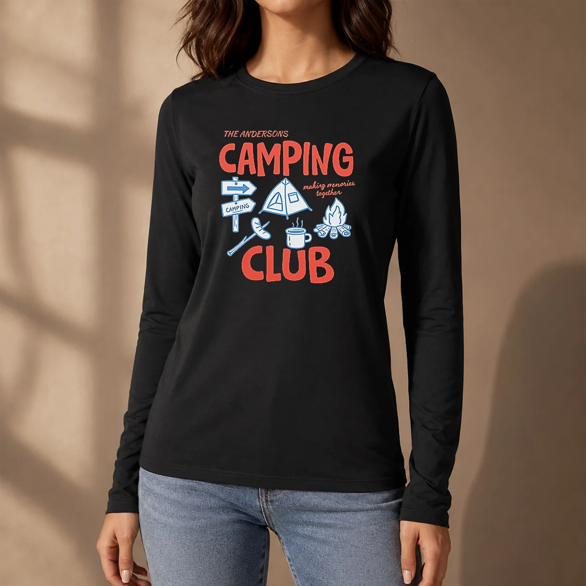 Good The Andersons Camping Club Making Memories Together Campfire Long Sleeve Shirt