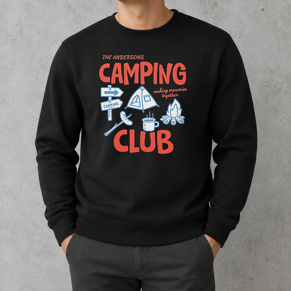 Good The Andersons Camping Club Making Memories Together Campfire Sweater