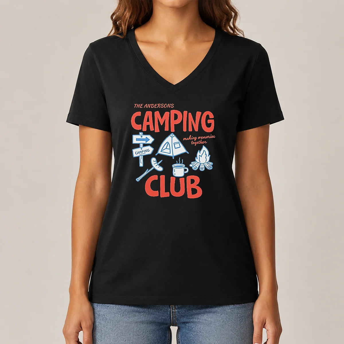 Good The Andersons Camping Club Making V-Neck Shirt Good The Andersons Camping Club Making V-Neck Shirt