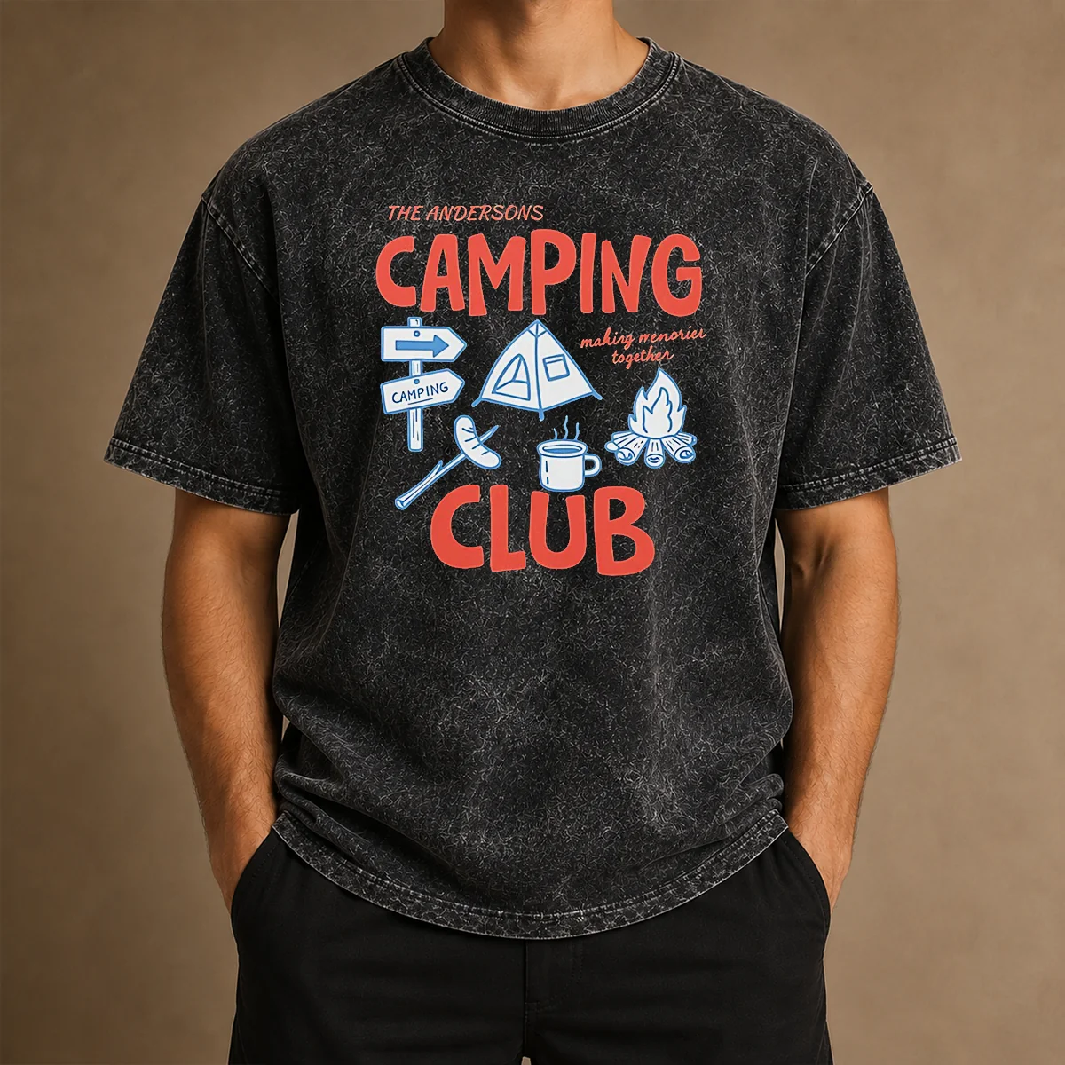Good The Andersons Camping Club Making Memories Together Campfire Washed T-Shirt