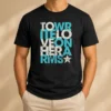 Good Tower Of Love Hero Rivers Distressed t shirt in classic crew neck style with distressed graphic print
