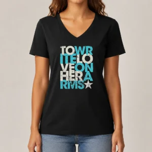 Good Tower Of Love Hero Rivers Distressed V-Neck Shirt