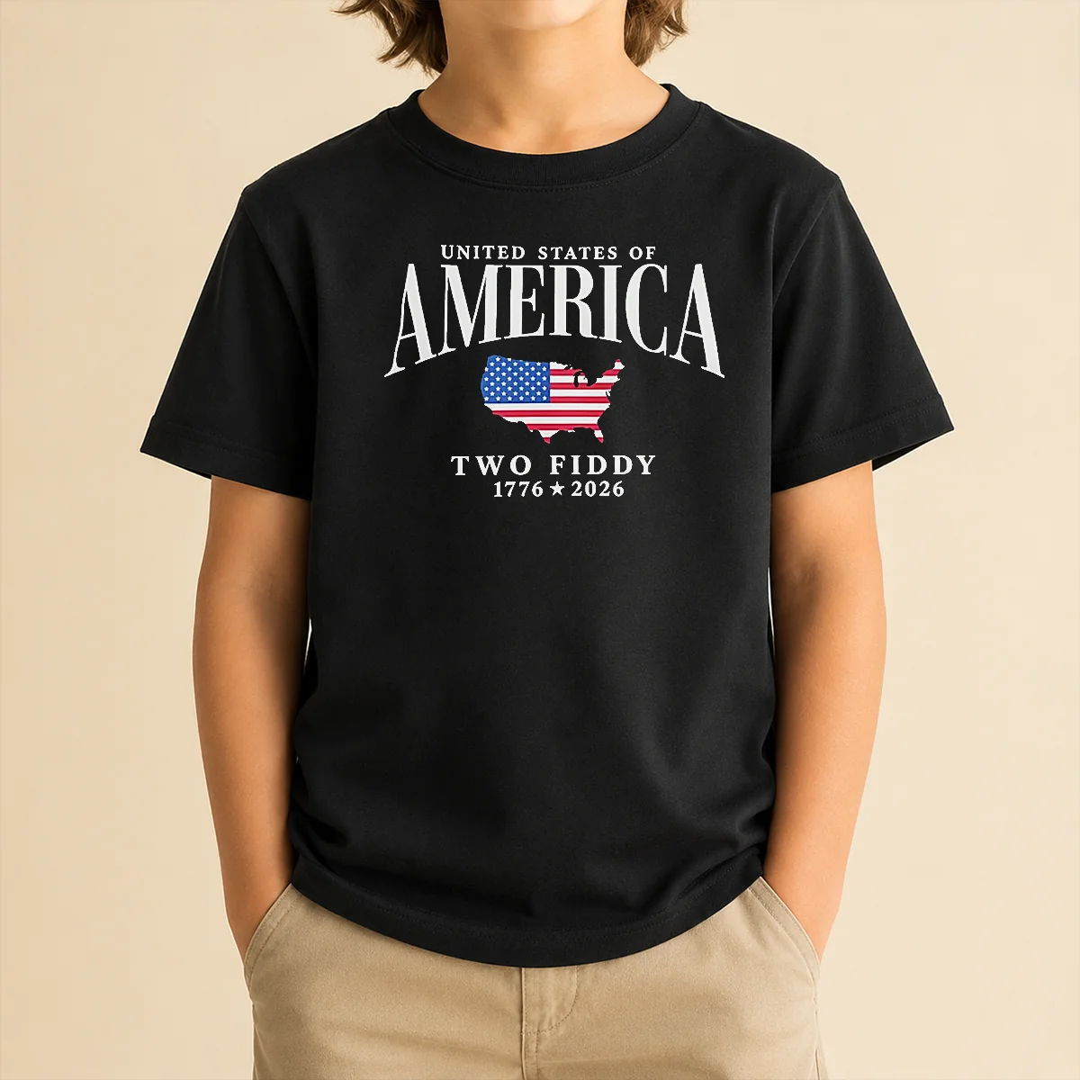 Good United States Of America Two Fiddy 1776 2026 Kids T-Shirt