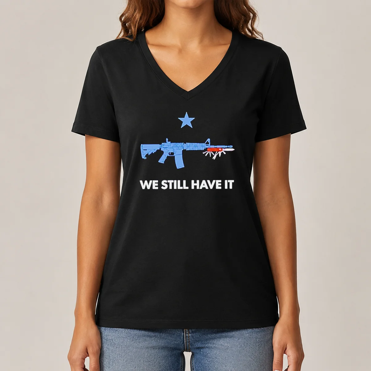 Happy Nice Swiss Army Knife We V-Neck Shirt Happy Nice Swiss Army Knife We V-Neck Shirt