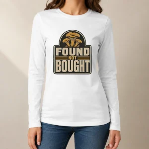 Happy Pretty Found Not Bought Chanterelle Mushroom Badge Long Sleeve Shirt