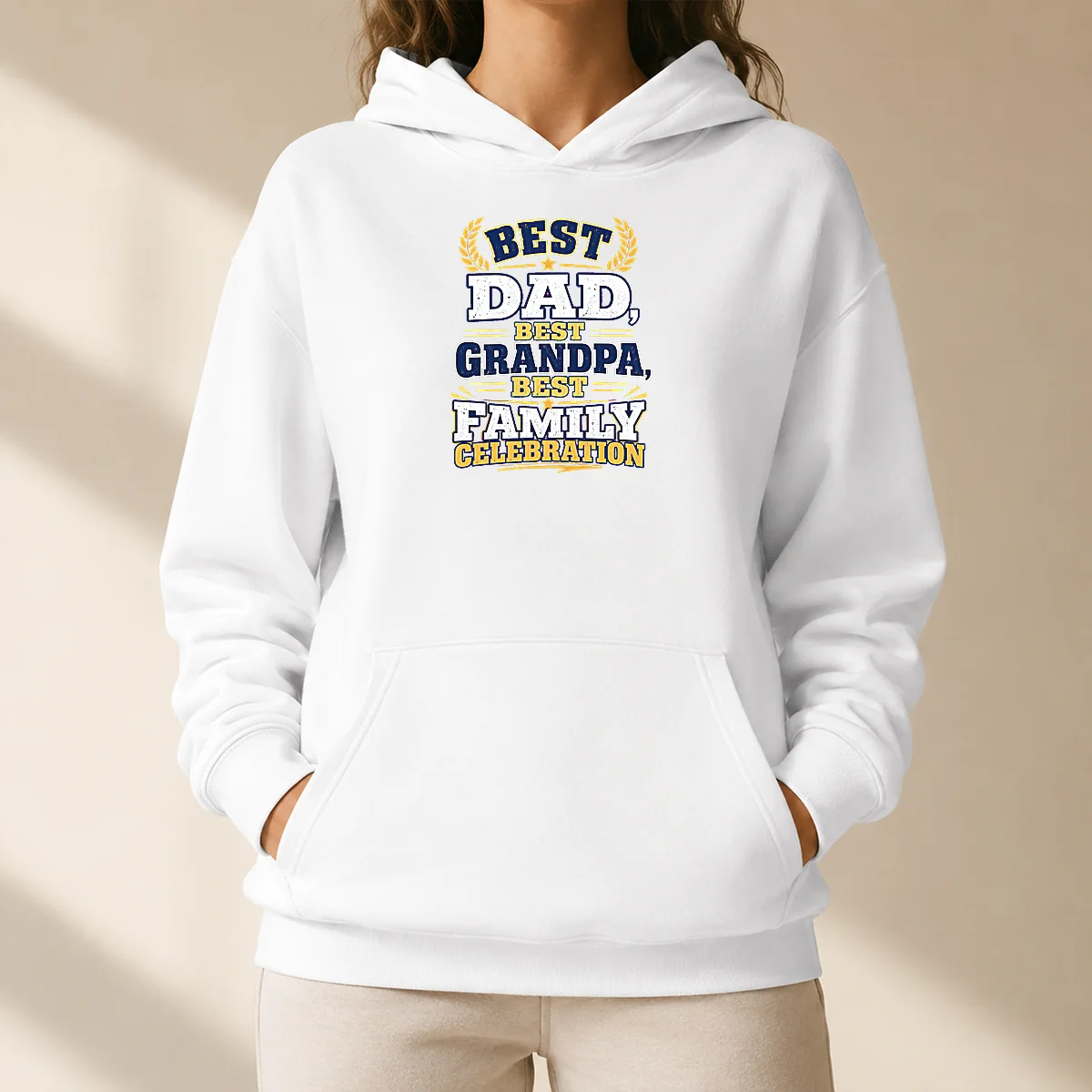Hot Awesome Family Celebration Typography Proud Dad Grandpas Hoodie