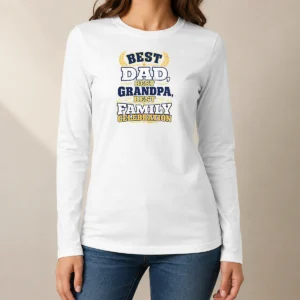 Hot Awesome Family Celebration Typography Proud Dad Grandpas Long Sleeve Shirt