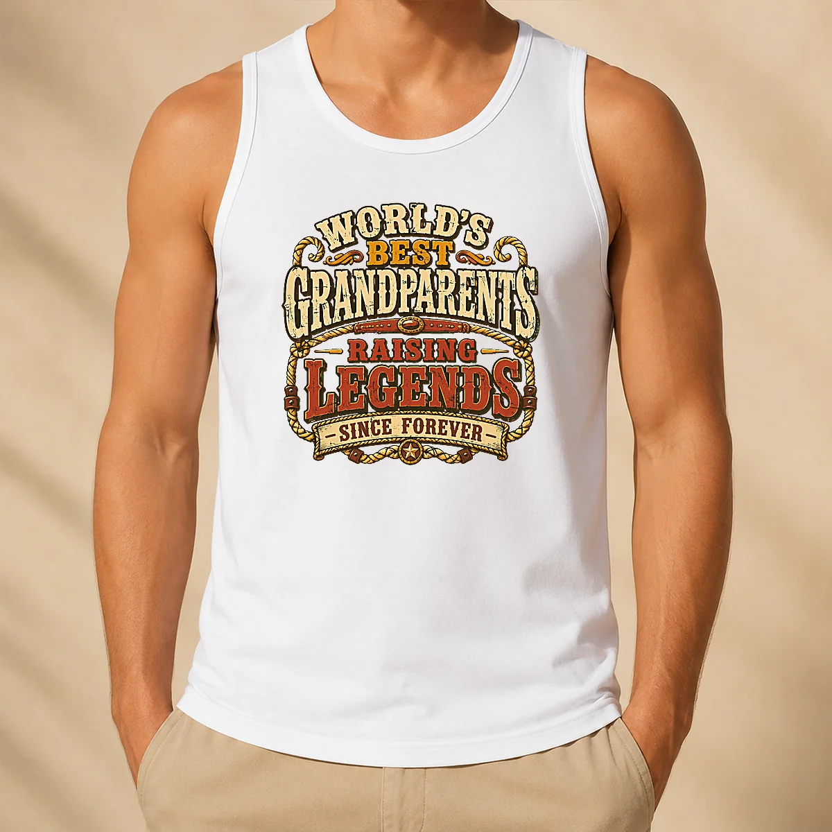 Hot Awesome Grandparents Day Legendary Roots Western Vintage Tank Top