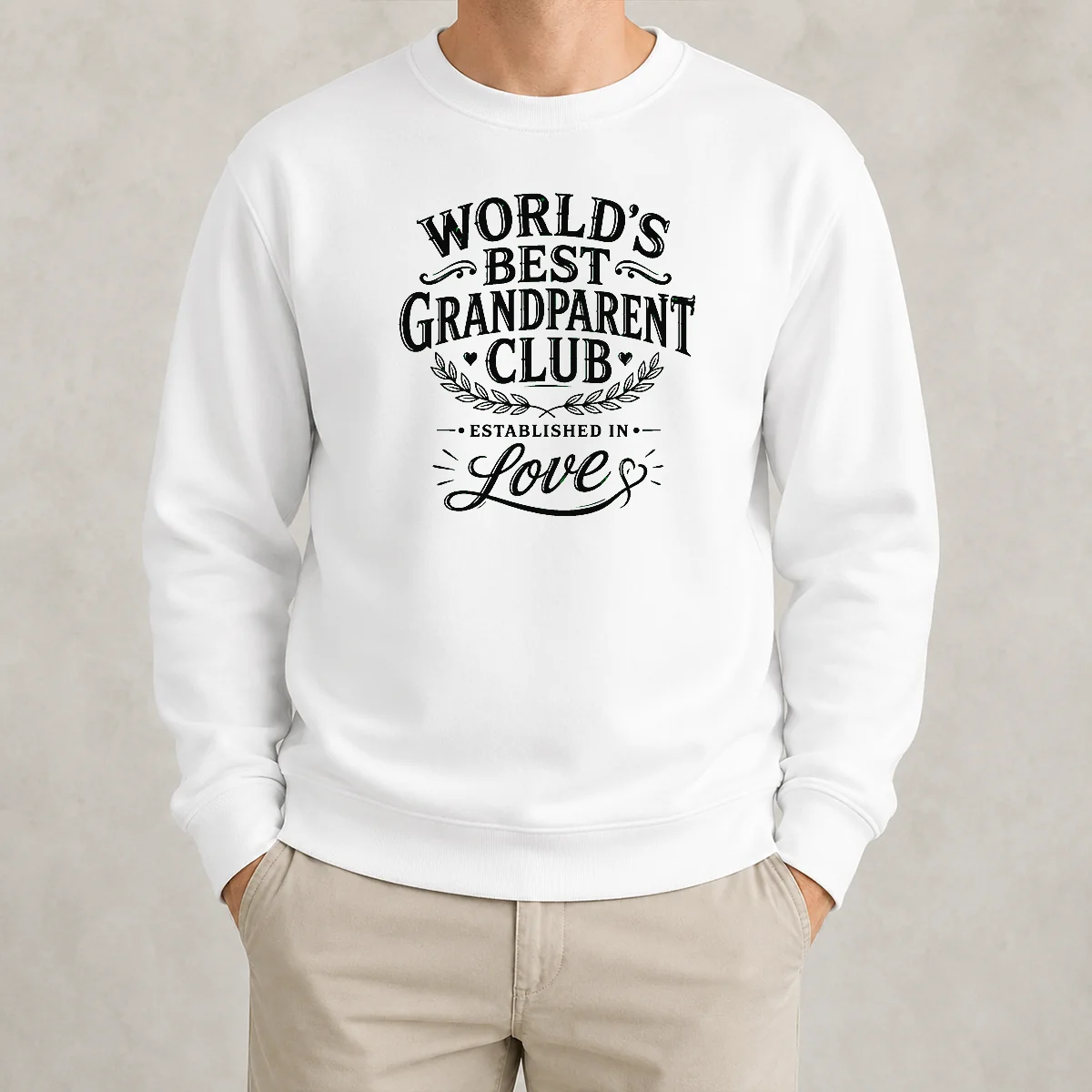 Hot Nice Grandparents Day Worlds Best Club Line Art Sweater