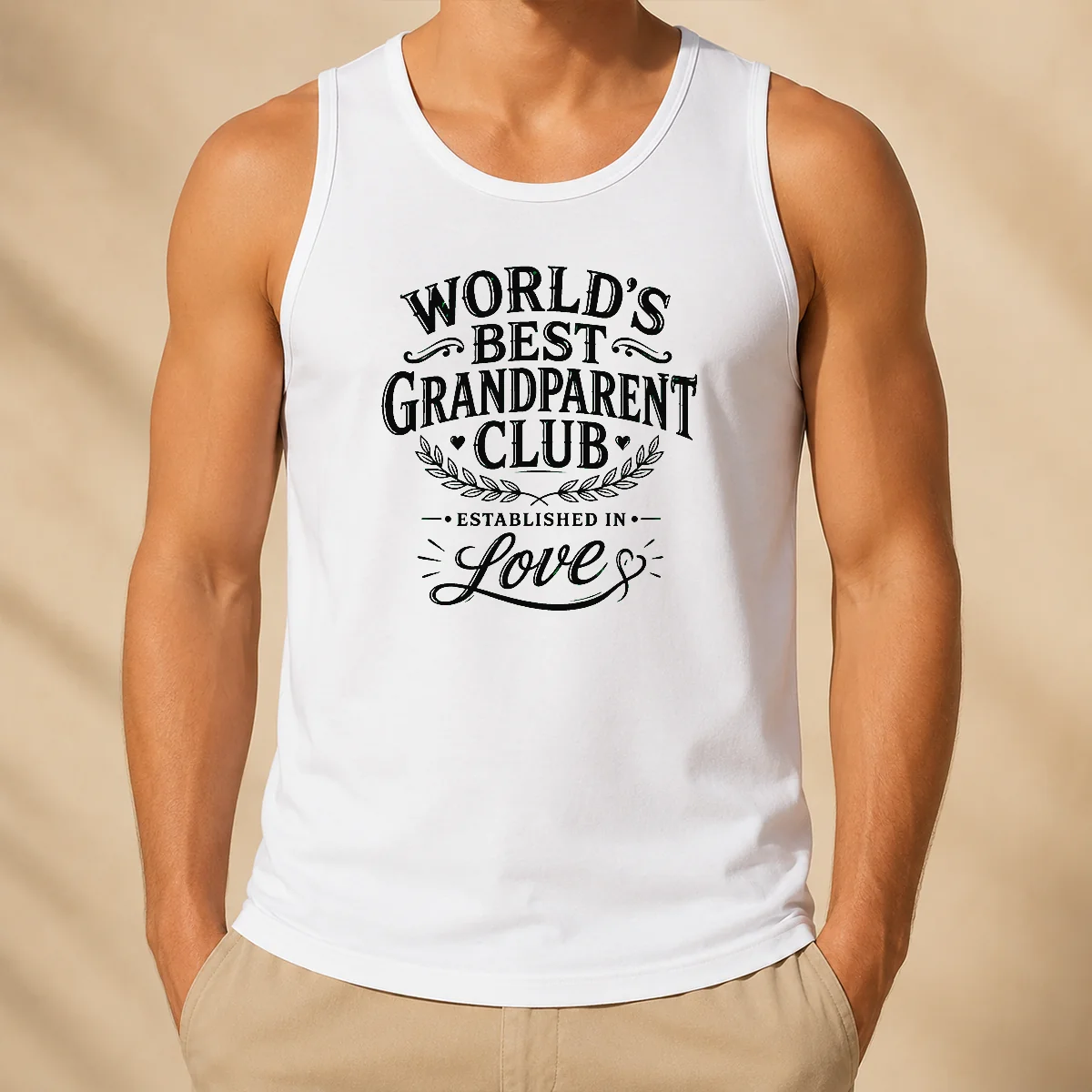 Hot Nice Grandparents Day Worlds Best Club Line Art Tank Top