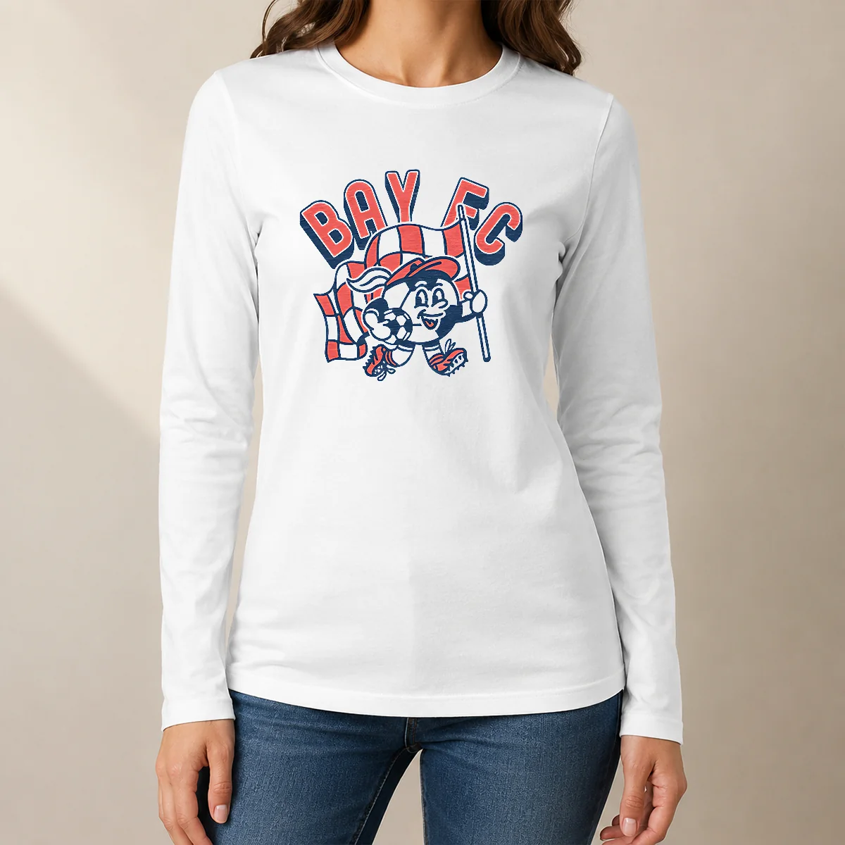 Hot Nice Kid'S Bay FC Soccer Player Ash Long Sleeve Shirt