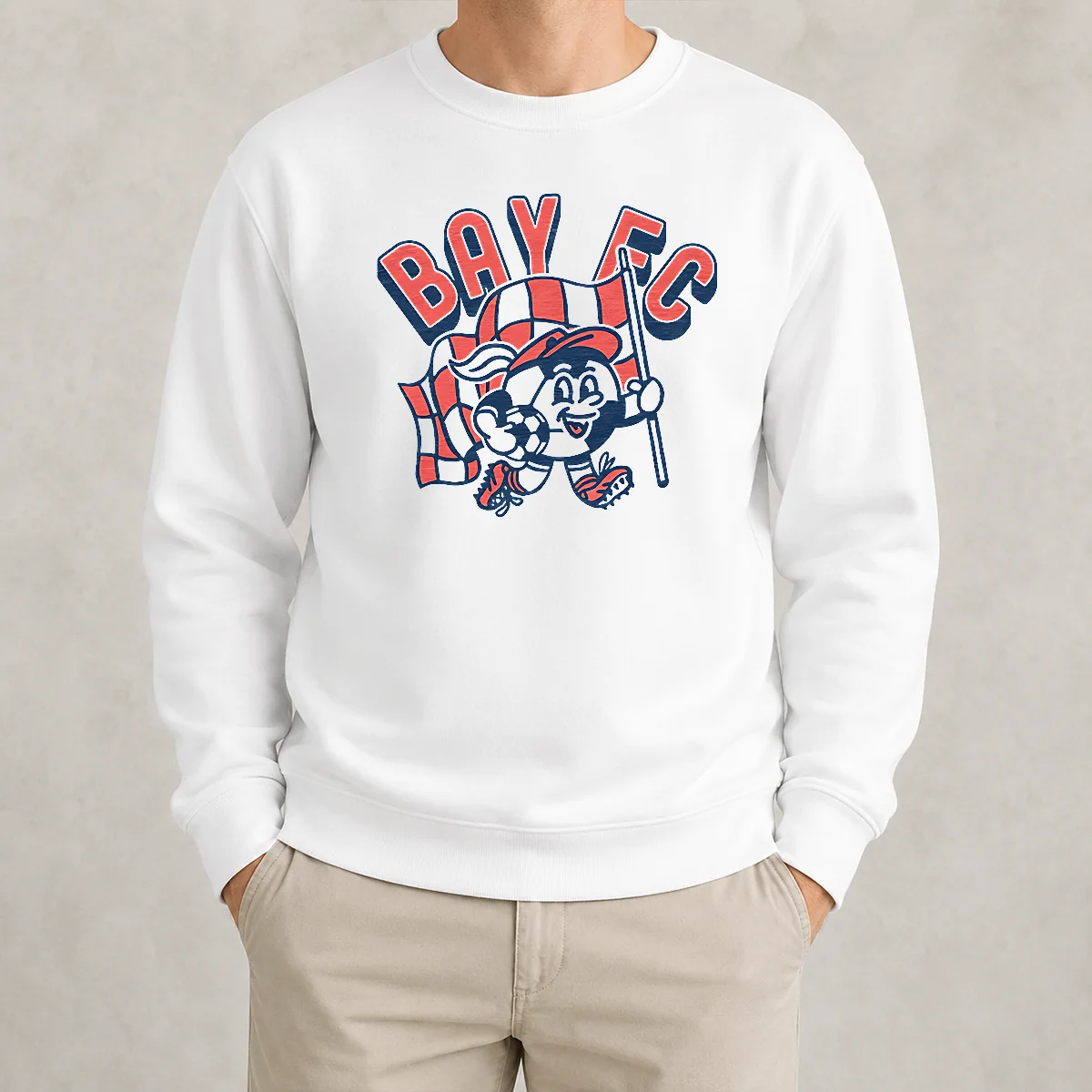 Hot Nice Kid'S Bay FC Soccer Player Ash Sweater