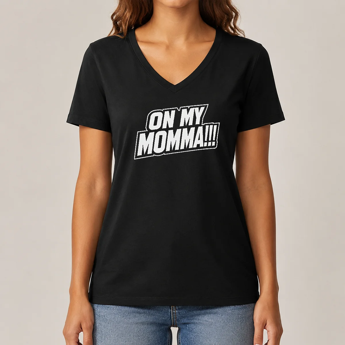 Hot On My Momma V-Neck Shirt Hot On My Momma V-Neck Shirt