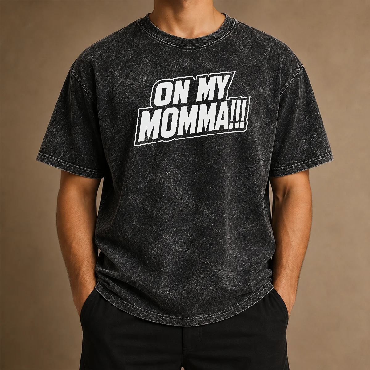 Hot On My Momma Washed T-Shirt