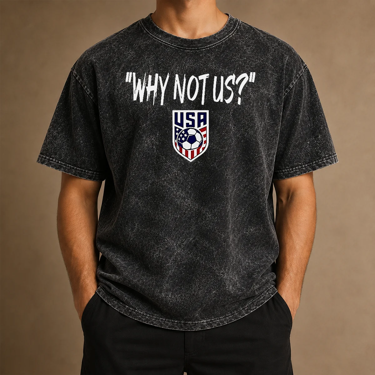 Hot Original U.S. Soccer USA Why Not US Washed T-Shirt