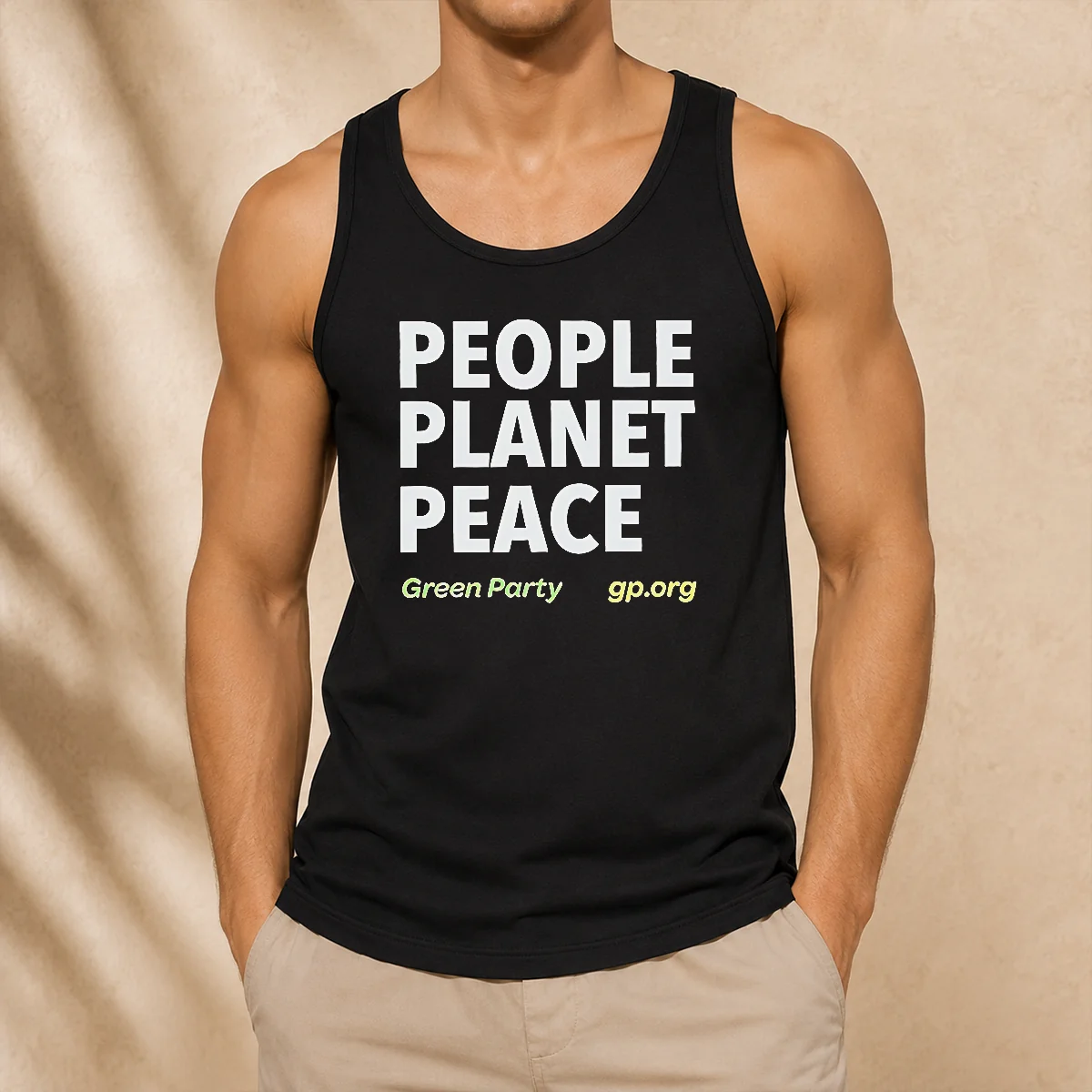 Hot Perfect People Planet Peace Green Party Political Activism Tank Top