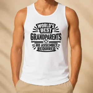 Hot Premium Grandparents Day Stencil Shirt Worlds Best No Assembly Neede Tank Top