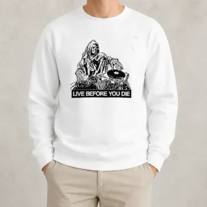 Hot Pretty Grim Reaper DJ Live Before You Die Sweater