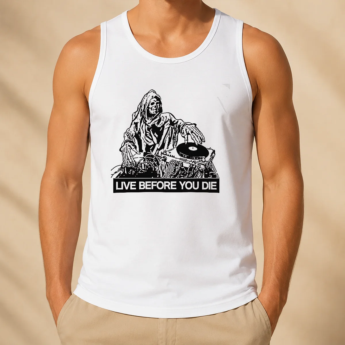 Hot Pretty Grim Reaper DJ Live Before You Die Tank Top
