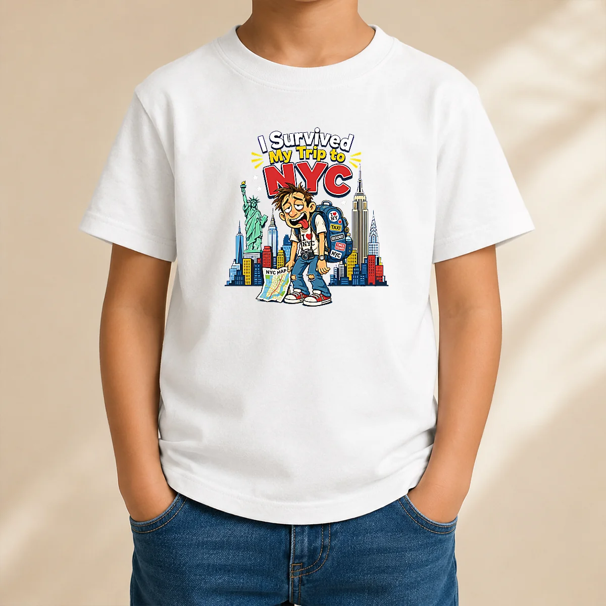 Hot Pretty NYC Trip Survivor Vector Kids T-Shirt