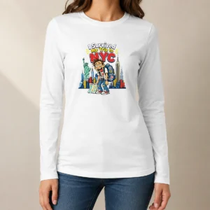 Hot Pretty NYC Trip Survivor Vector Long Sleeve Shirt