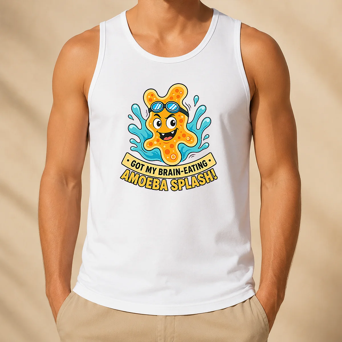 Hot Pretty Playful Brain Amoeba Minimalist Humor Tank Top