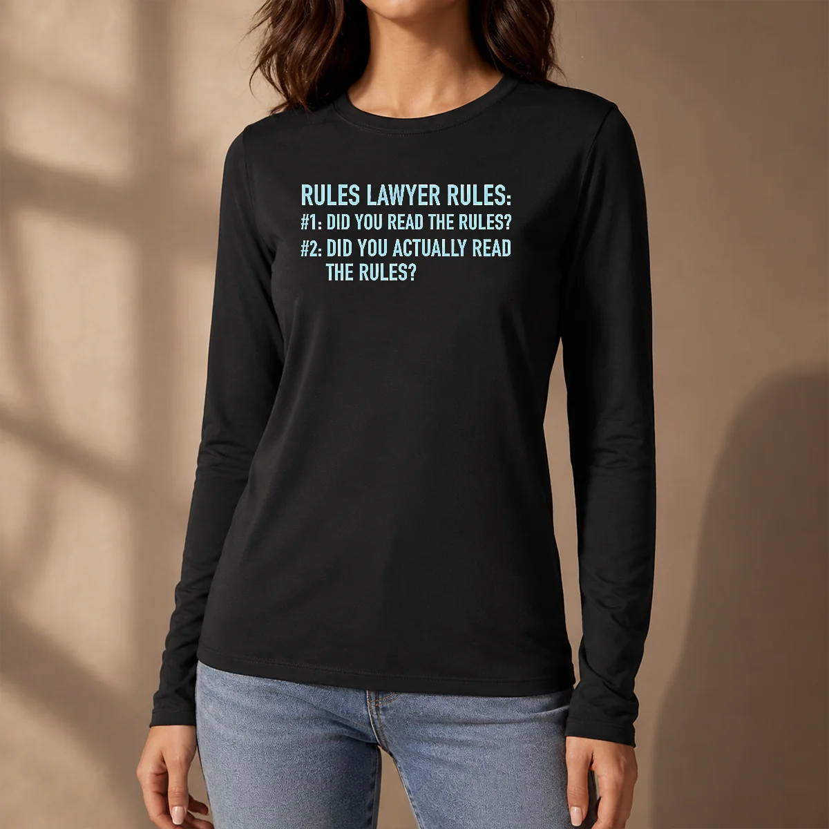 Hot Rules Lawyer Rules Geek Long Sleeve Shirt
