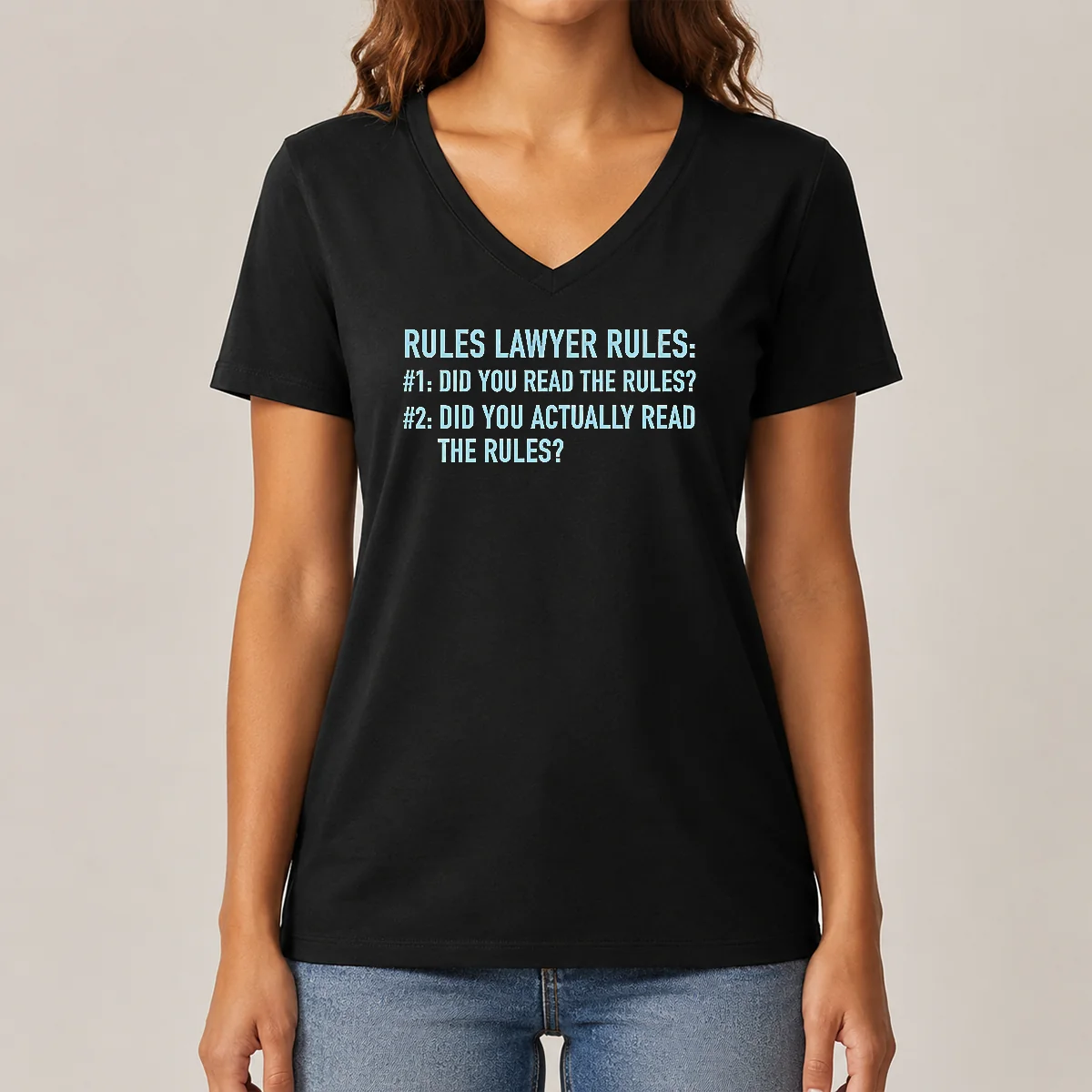 Hot Rules Lawyer Rules Geek V-Neck Shirt Hot Rules Lawyer Rules Geek V-Neck Shirt
