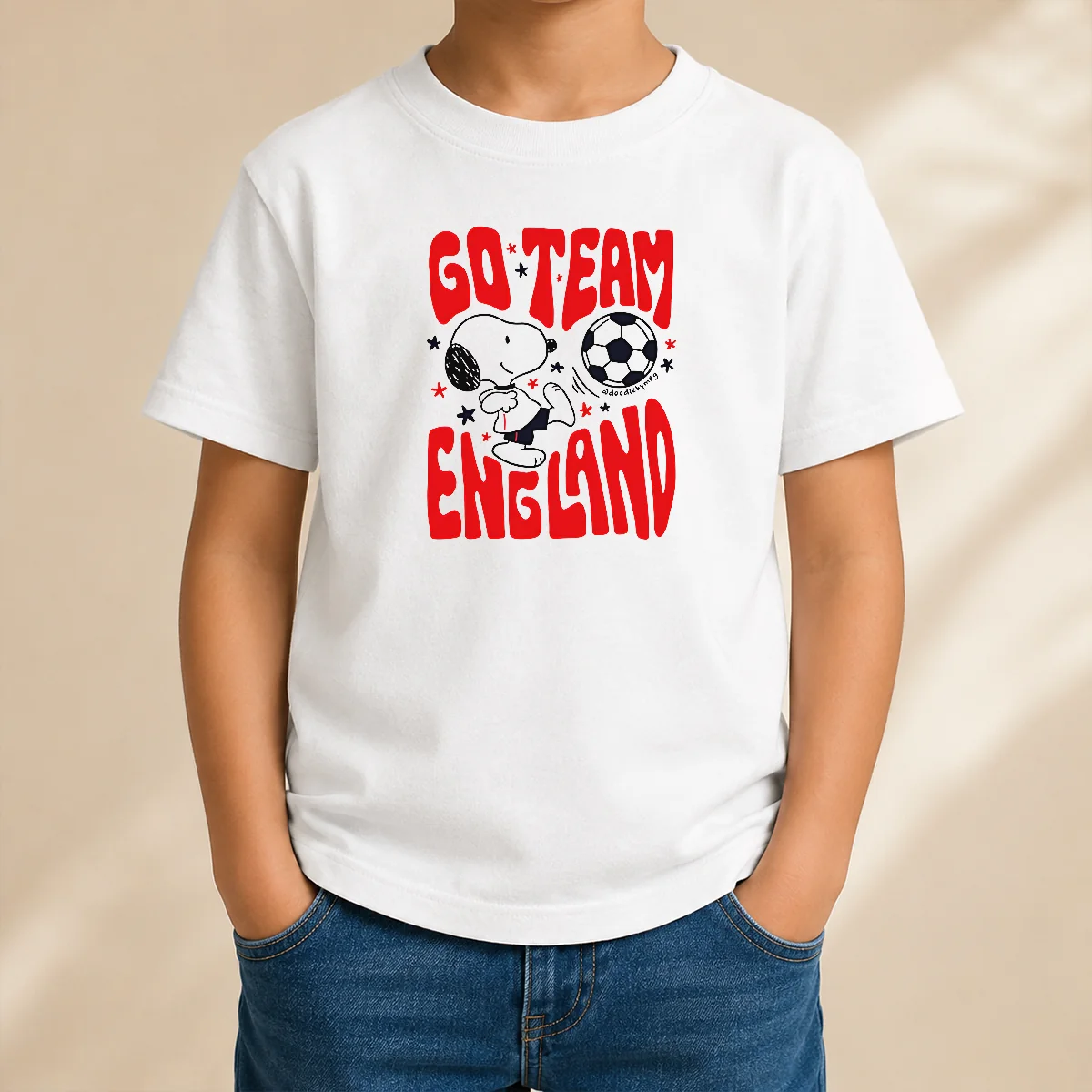 Hot Snoopy England Go Team England World Cup 2026 Kids T-Shirt