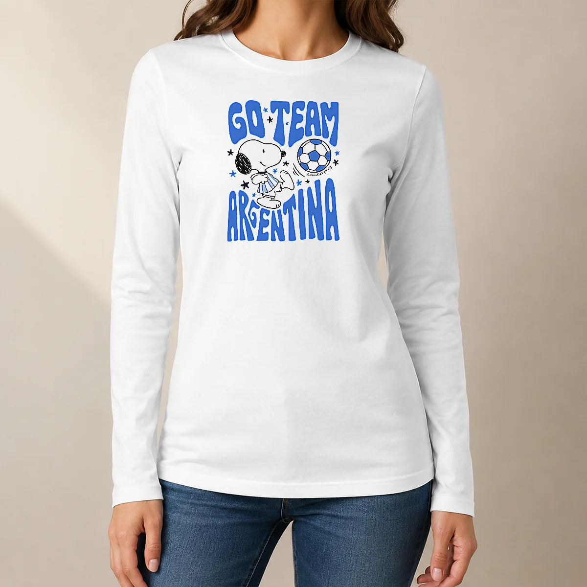 Hot Snoopy Go Team Argentina World Cup 2026 Long Sleeve Shirt