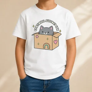 Nice Awesome Emotional Support Box Kids T-Shirt