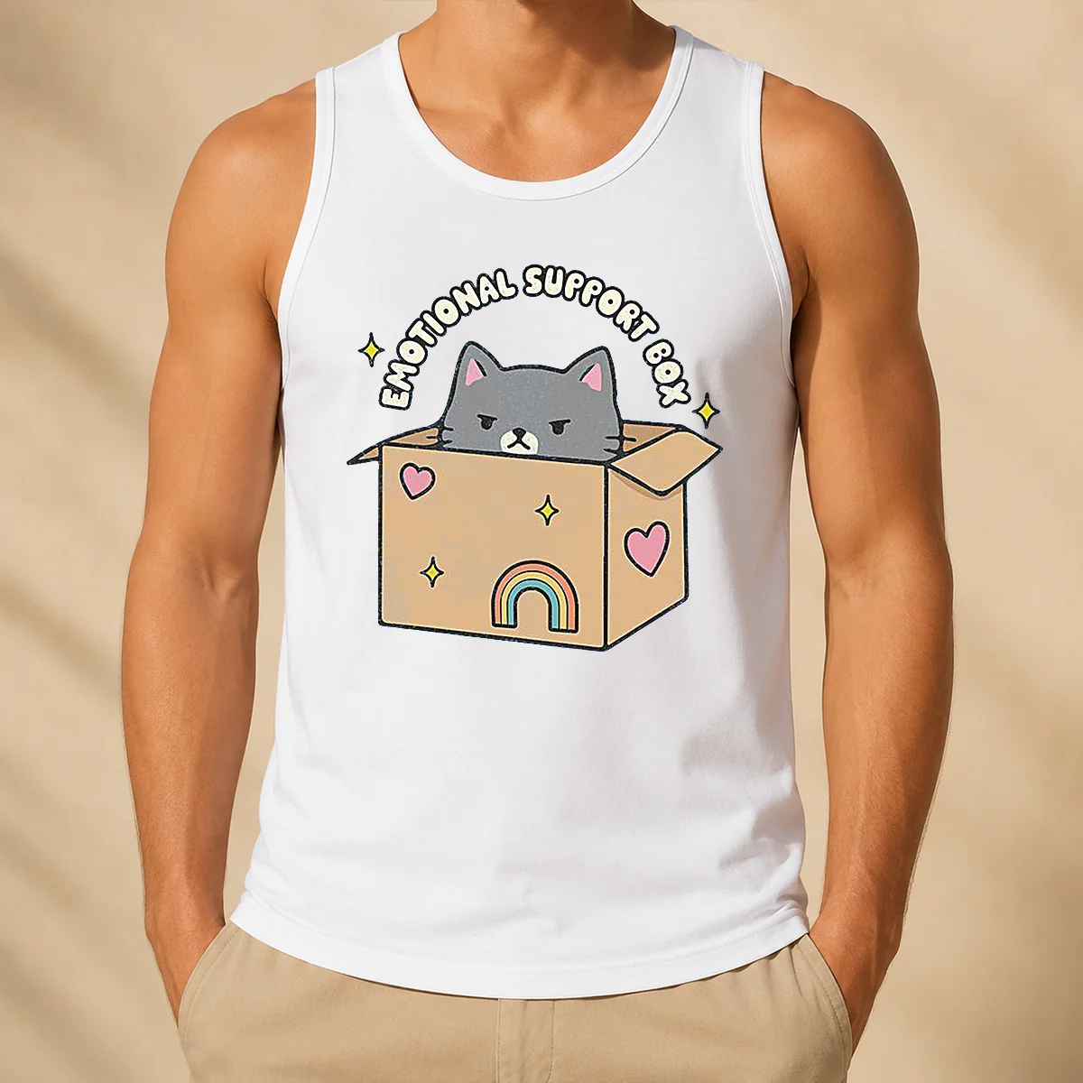 Nice Awesome Emotional Support Box Tank Top