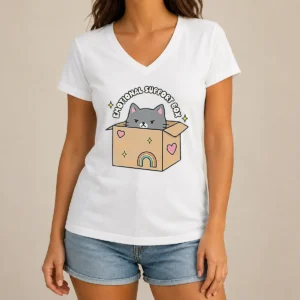Nice Awesome Emotional Support Box V-Neck Shirt