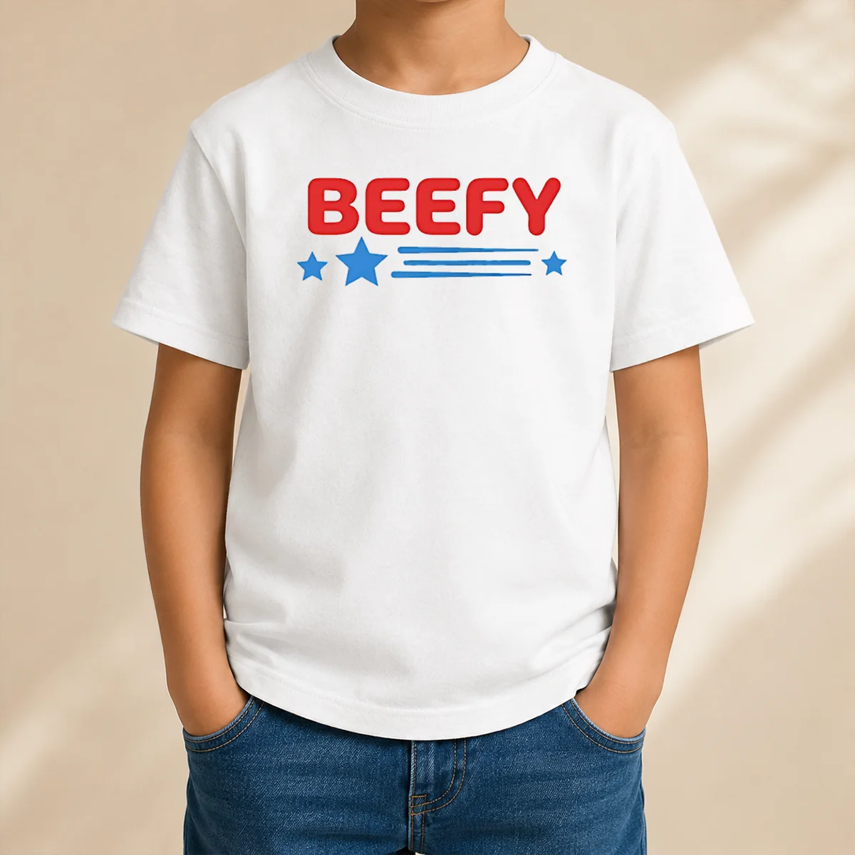 Nice Awesome The Bear Beefy Stars Kids T-Shirt