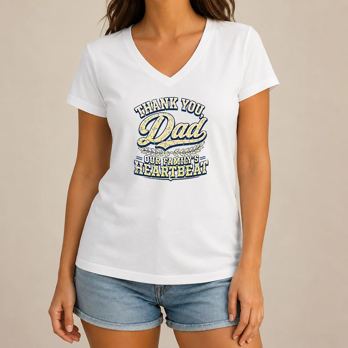 Nice Funny Family Celebration Dad Gratitude V-Neck Shirt Nice Funny Family Celebration Dad Gratitude V-Neck Shirt