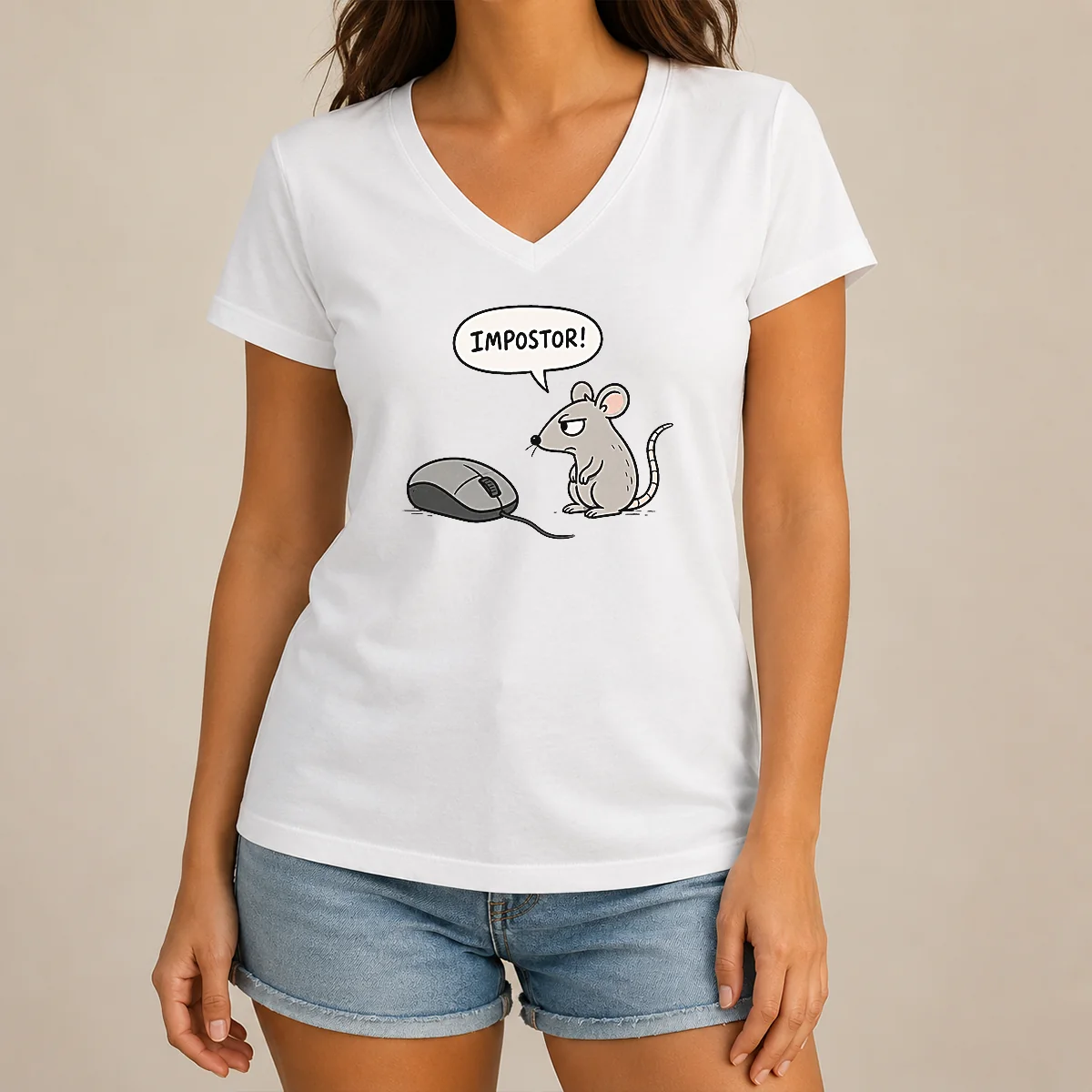 Nice Impistor Mouse V-Neck Shirt Nice Impistor Mouse V-Neck Shirt