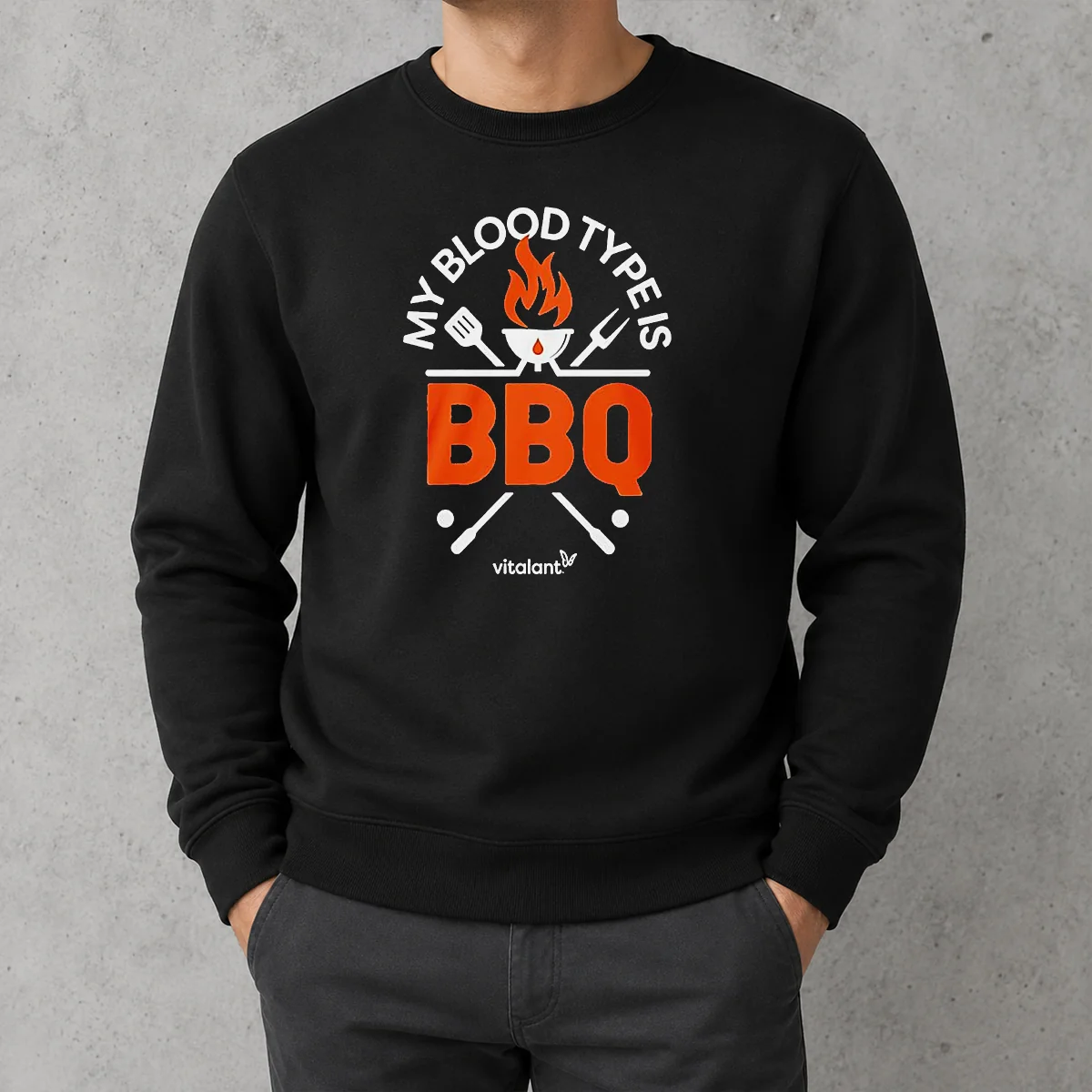 Nice My Blood Type Is BBQ Sweater