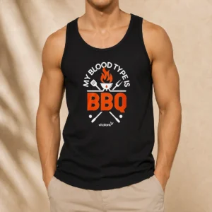 Nice My Blood Type Is BBQ Tank Top