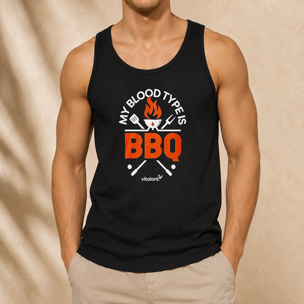 Nice My Blood Type Is BBQ Tank Top