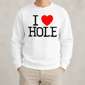 Nice Official I Love Hole Band Logo Alternative Rock Grunge Sweater
