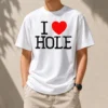 Nice Official I Love Hole Band Logo Alternative Rock Grunge t shirt in black, featuring vintage band logo print