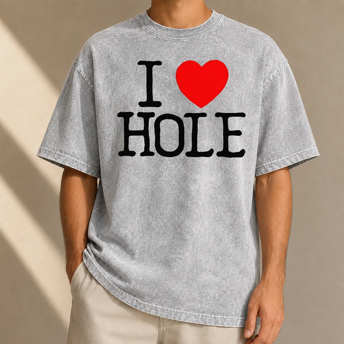 Nice Official I Love Hole Band Logo Alternative Rock Grunge Washed T Shirt in faded black with vintage band graphic
