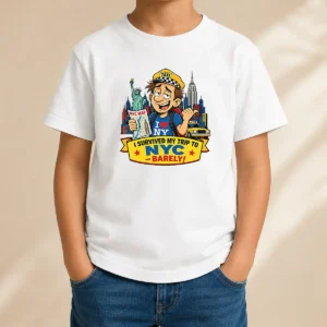 Nice Official NYC Trip Survivor Vector Slogan Kids T-Shirt
